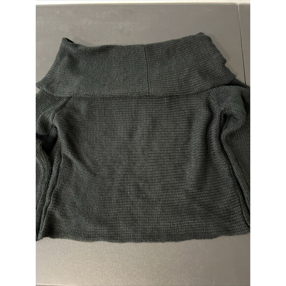 Seek the Label Off The Shoulder Sweater Chunky Knit M Black Roll Neck Romantic - Picture 14 of 14